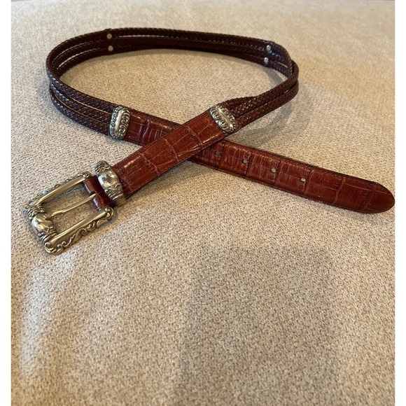 Brighton BROWN BRAIDED LEATHER BELT